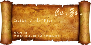 Csibi Zsófia névjegykártya