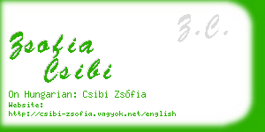 zsofia csibi business card